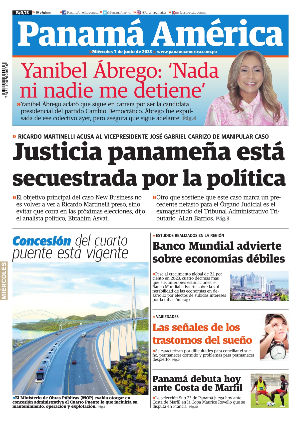 Portada Panamá América