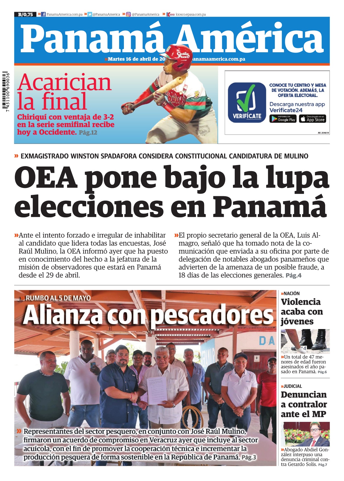 Portada Panamá América