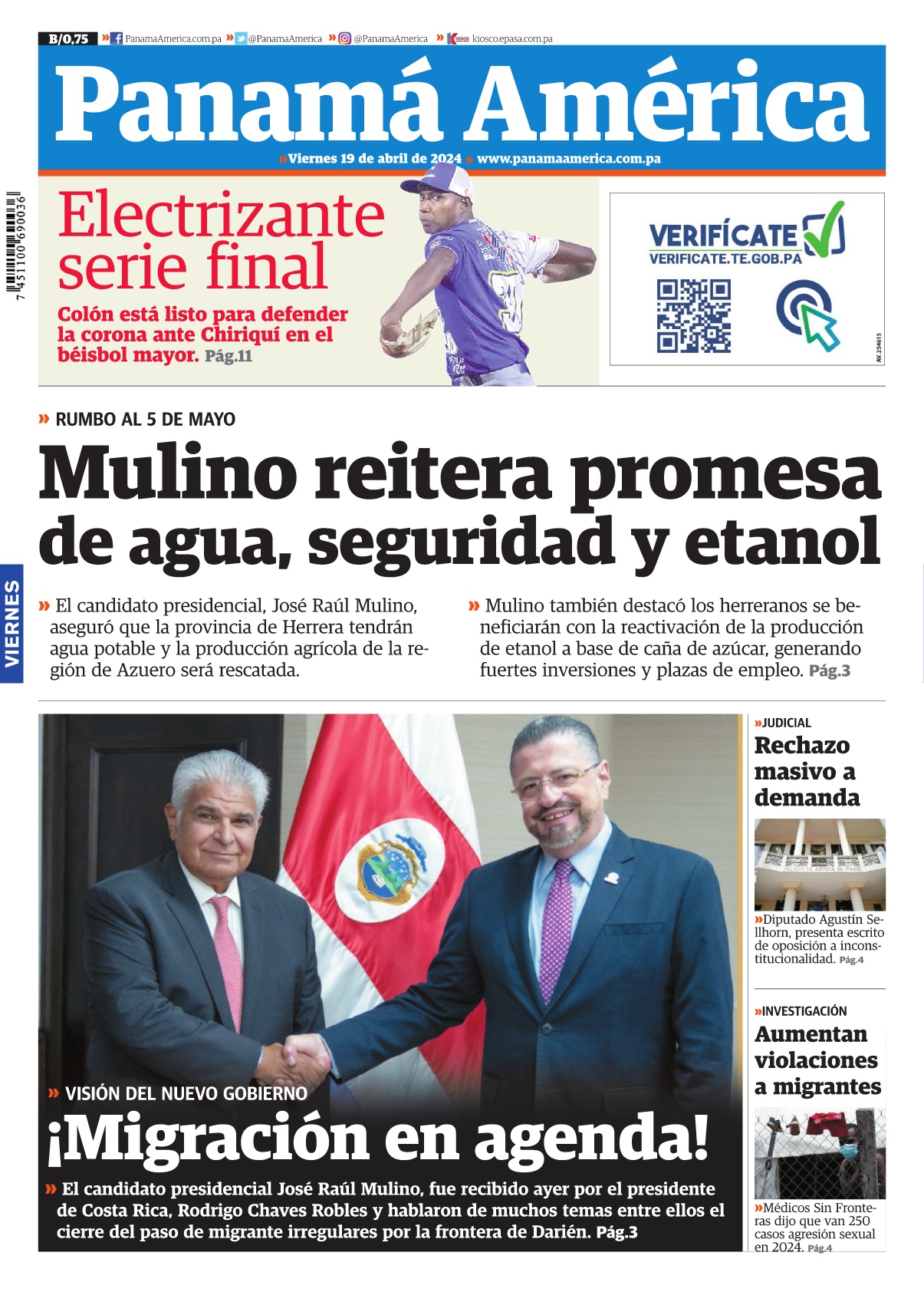 Portada Panamá América