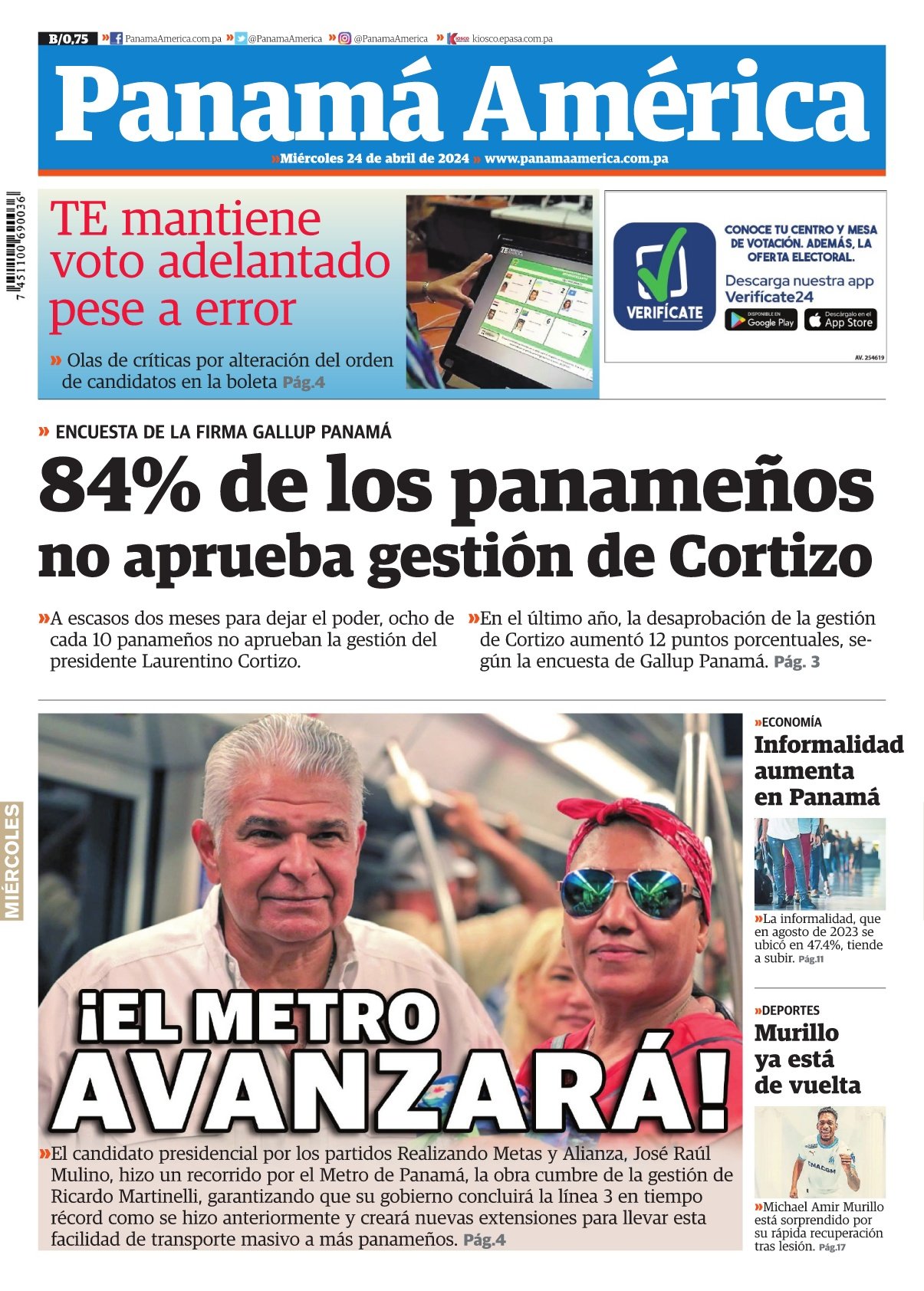 Portada Panamá América