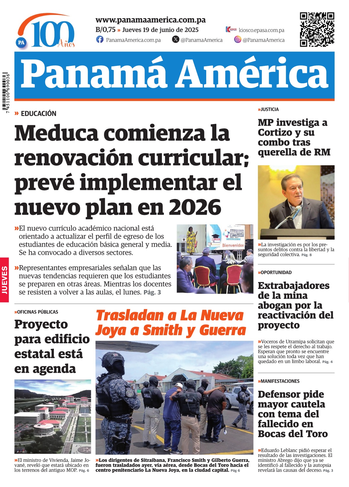 Portada Panamá América