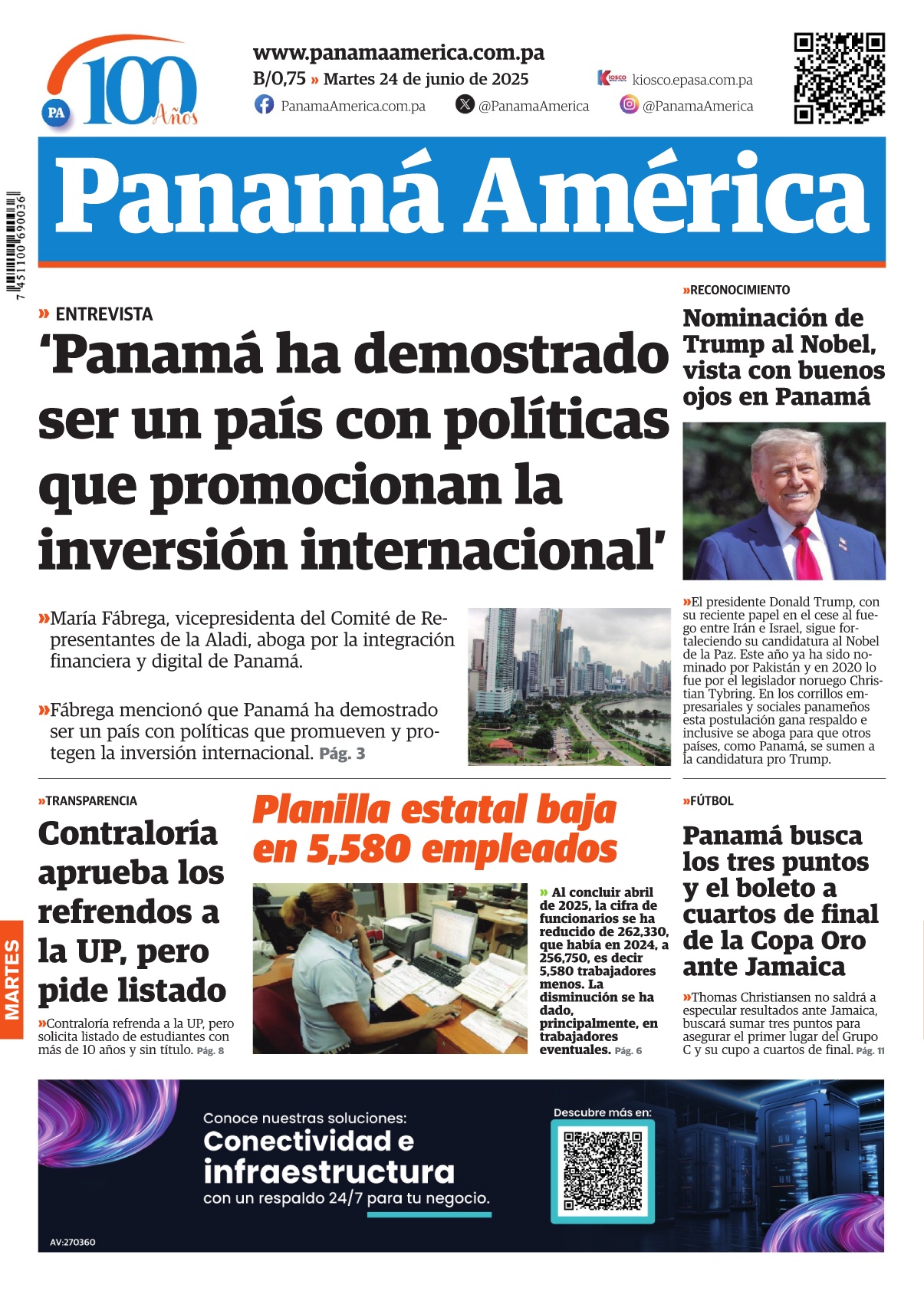 Portada Panamá América