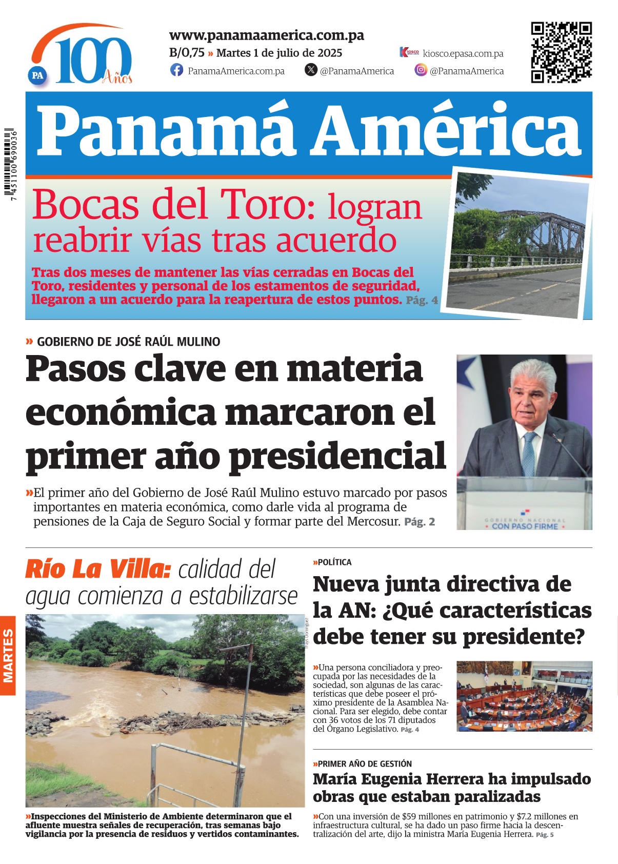 Portada Panamá América