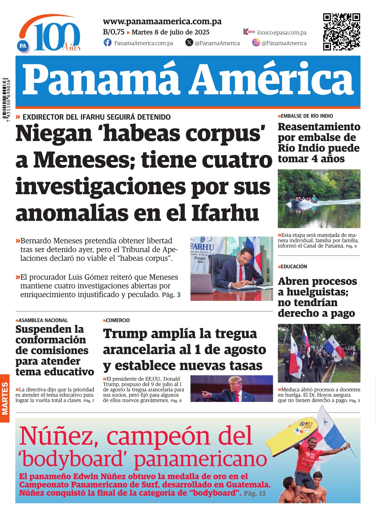 Portada Panamá América