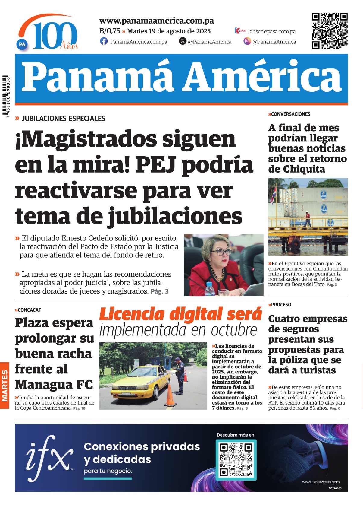 Portada Panamá América