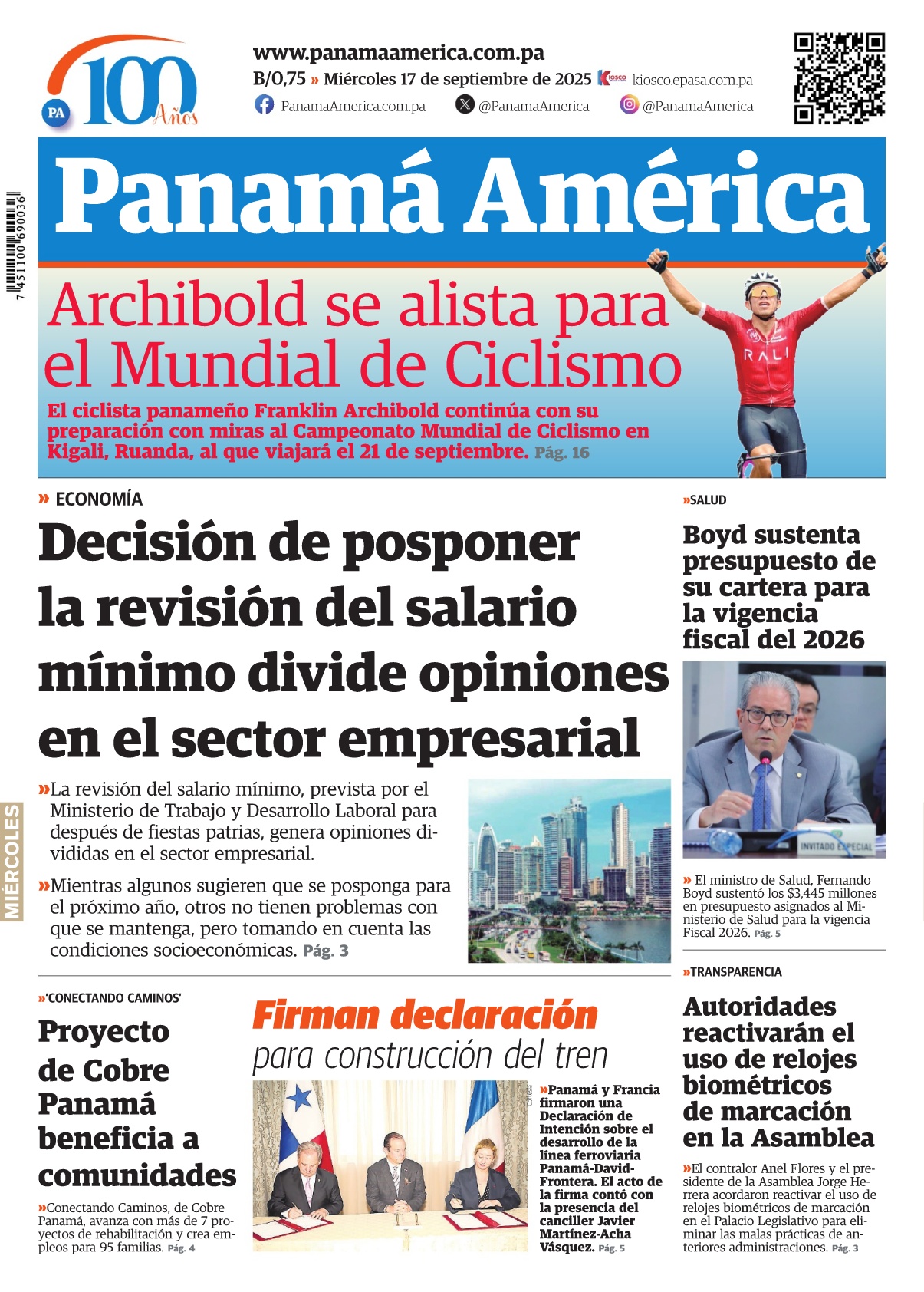 Portada Panamá América