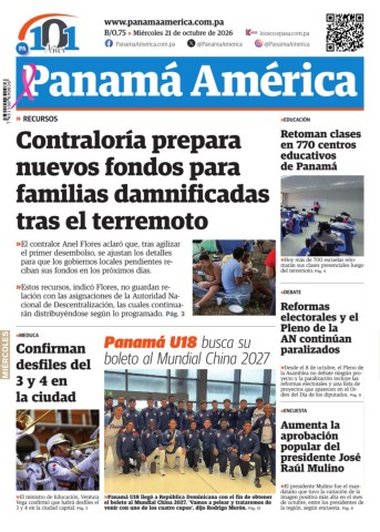 Portada del día - Panamá América