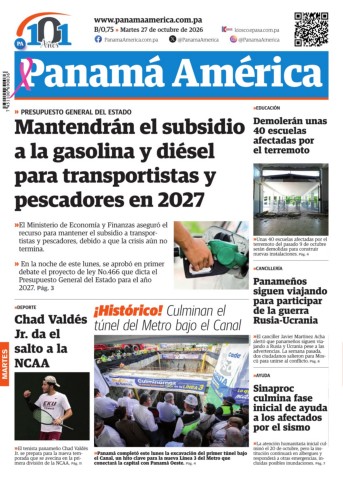 Portada del día - Panamá América