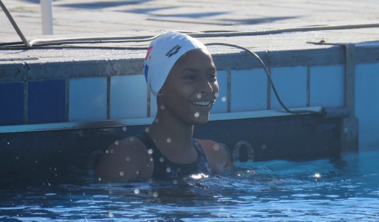 Melody Brooms  se colgó la presea de oro en natación. /Foto Pandeportes