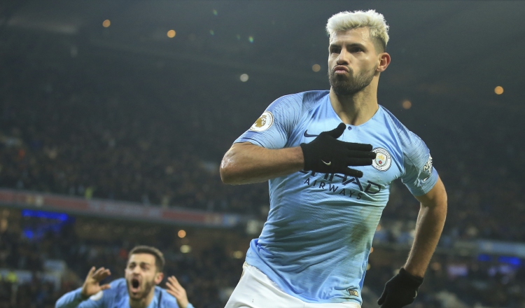 Agüero celebra su gol. /Foto AP