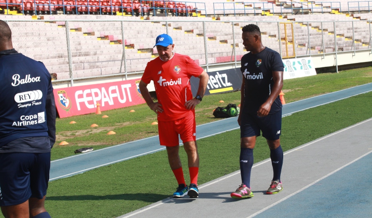 Pérez, durante un entrenamiento en el Rommel Fernández. Anayansi Gamez