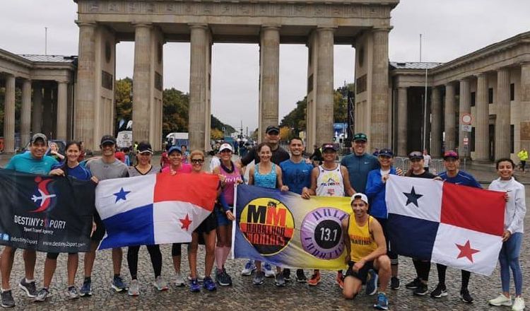 Atletas panameños en Berlín. Foto:@adnrunner