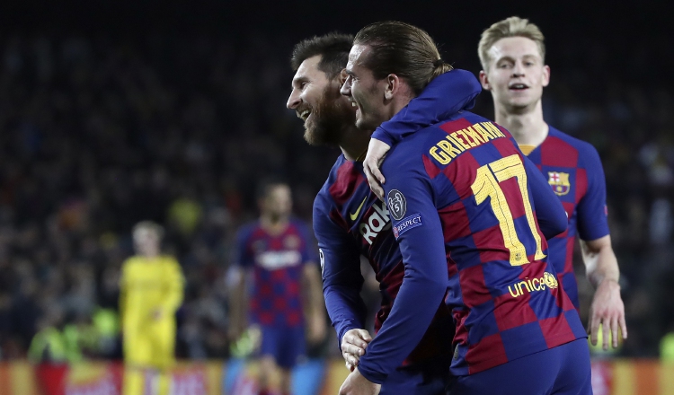 Messi y Griezmann. Foto: AP