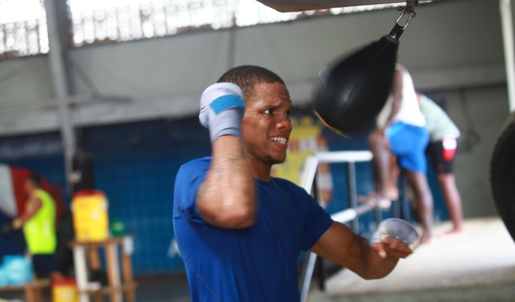 Jaime Arboleda en sus entrenamientos en el gimnasio.  Foto: Anayansi Gamez