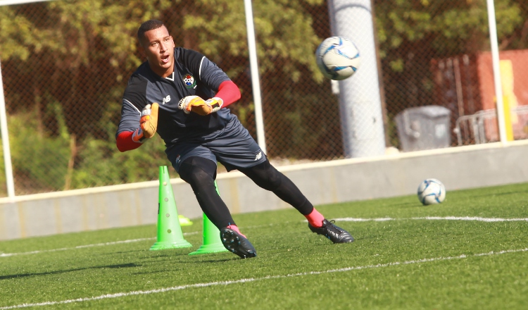 Marcos Allen durante el entrenamiento de ayer.