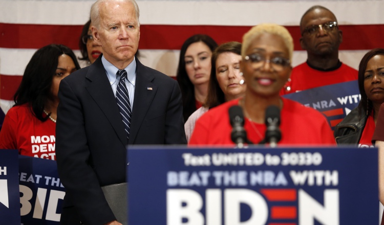 El candidato a la presidencia Joe Biden durante la campaña en Columbus, Ohio. FOTO/AP