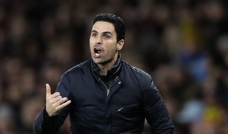 Mikel Arteta, entrenador del Arsenal. Foto:AP