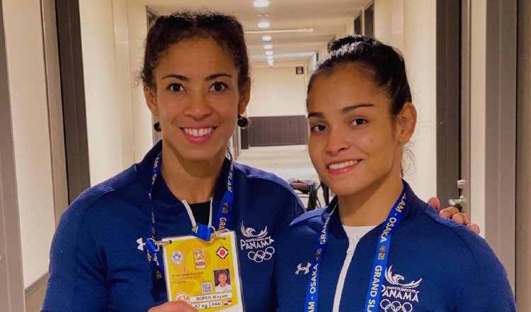 Miryam Roper (izq.) y Kristine Jiménez de judo. Foto:COP