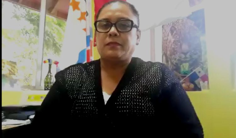 Carmen Aparicio, directora de Educación Ambiental, encargada del Programa Nacional de Gestión Integral de Riesgo de Desastre para atender la crisis sanitaria COVID-19. Cortesía