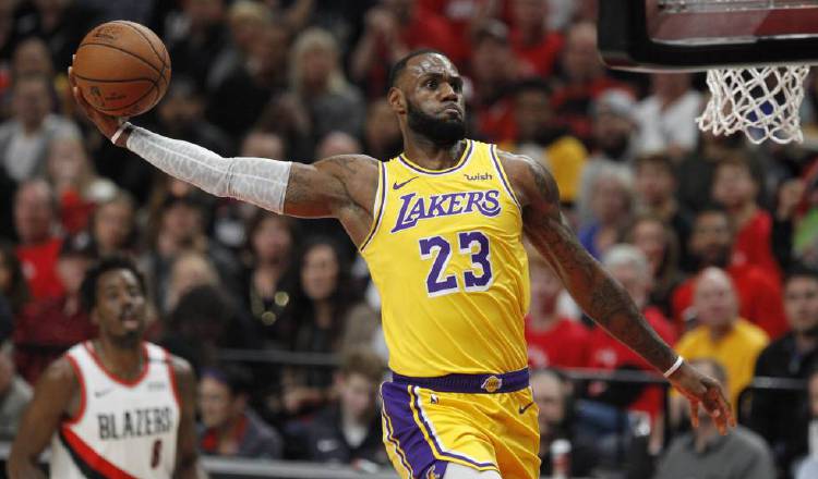 El jugador de los Lakers, LeBron James. Foto: EFE