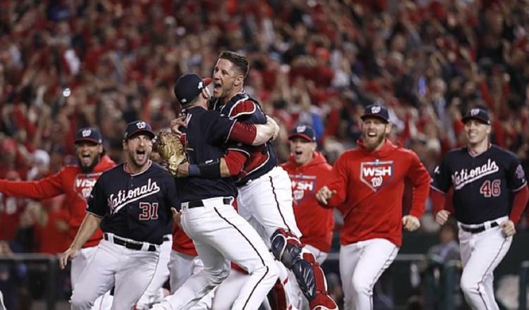 Jugadores de los Nacionales de Washington. Foto:EFE 