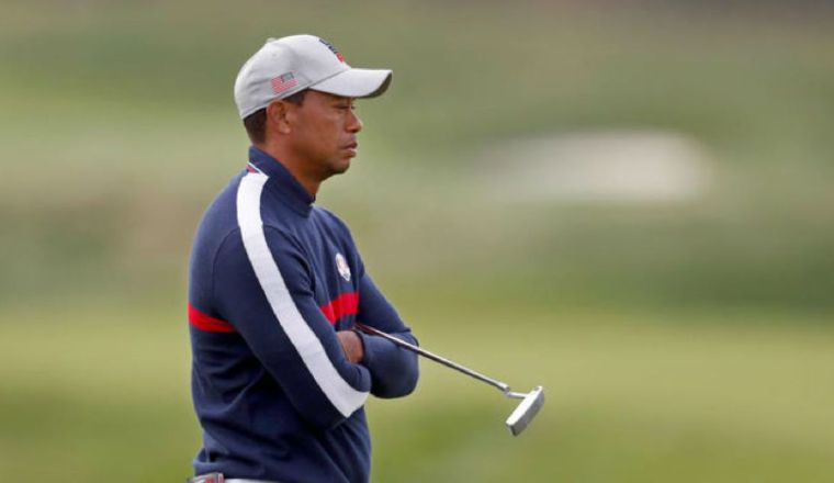 Tiger Woods de EE.UU. en una de sus participaciones en la Ryder Cup. Foto:EFE