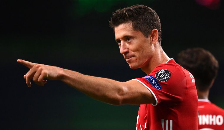 Robert Lewandowski el Bayern. Foto:EFE