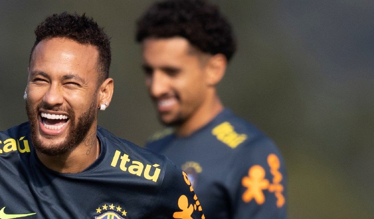 Neymar con la selección de Brasil. Foto:EFE