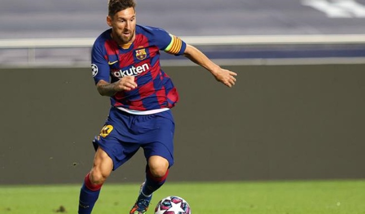 Messi, capitán del Barcelona. Foto:EFE