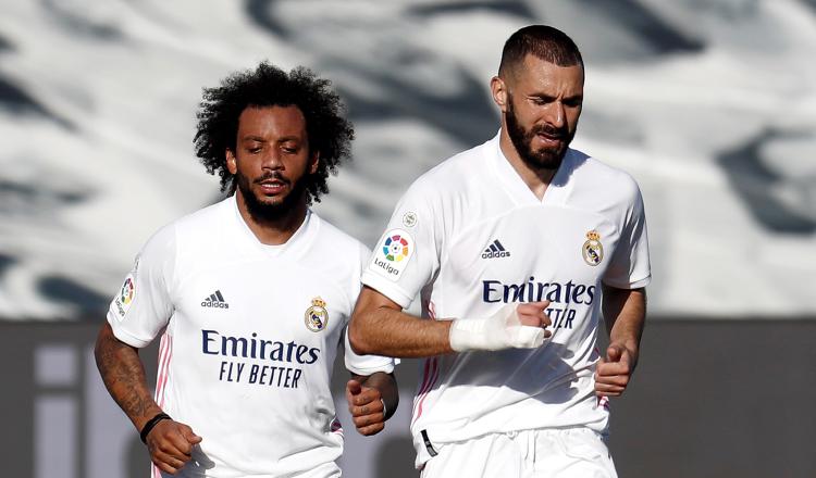 Marcelo y Benzema Foto:EFE