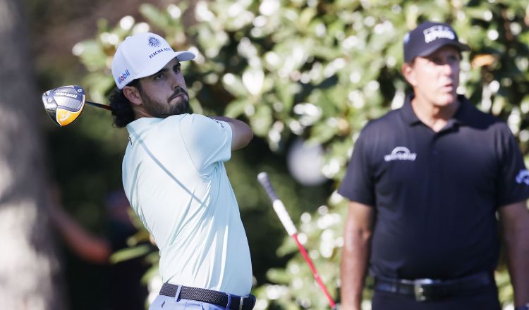 Abraham Ancer de México en acción en el Masters de Augusta. Foto:EFE