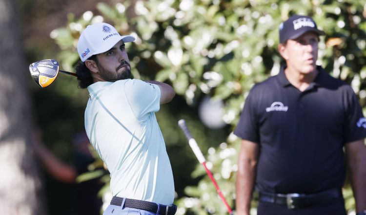 Abraham Ancer de México en acción en el Masters de Augusta.  Foto:EFE