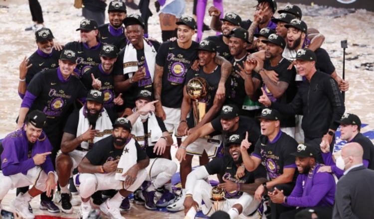 Lakers son los actuales campeones de la NBA. Foto:EFE