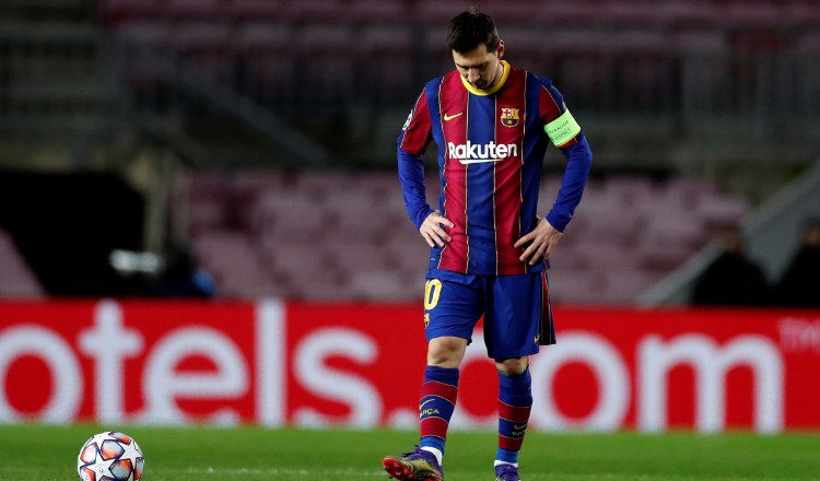 Leo Messi, lamenta la derrota ante la Juventus. Foto: EFE 