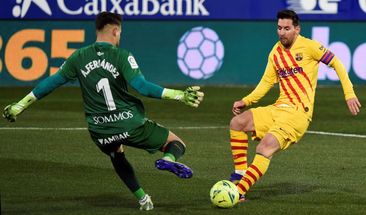 Messi,  figura del Barcelona. Foto:EFE