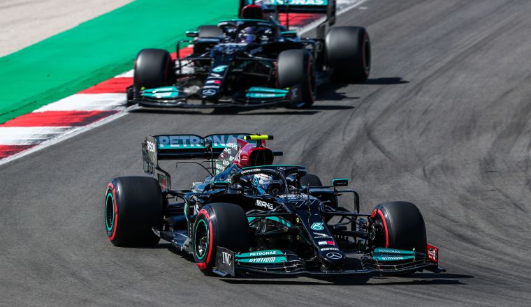 Valtteri Bottas en las carreras de pruebas realizadas en Portugal. Foto:EFE