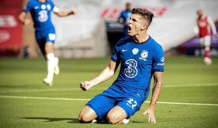 El estadounidense, Christian Pulisic, jugador del Chelsea. Foto:EFE