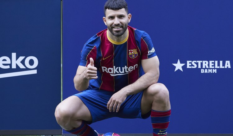 El delantero argentino Sergio 'Kun' Agüero. Foto:EFE