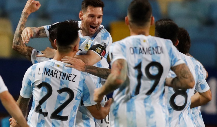 Jugadores de Argentina. Foto:EFE