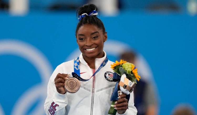 Simone Biles, ganó bronce para Estados Unidos. Foto:EFE