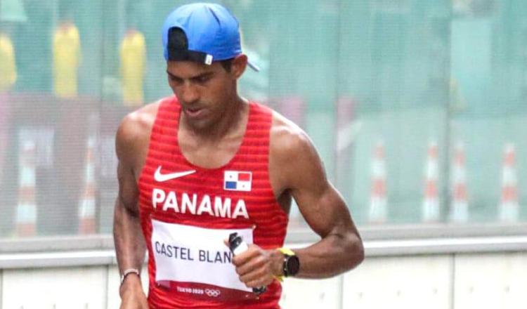 Jorge Castelblanco en la maratón en Tokio. Foto:COP