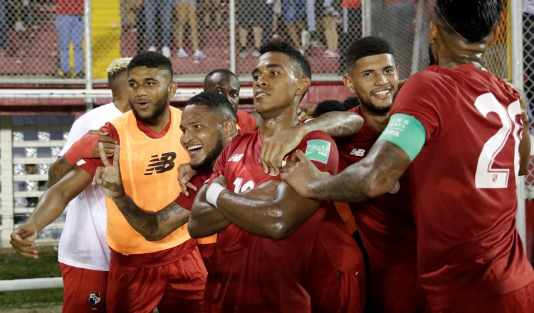 Jugadotres del equipo de Panamá. Foto:EFE