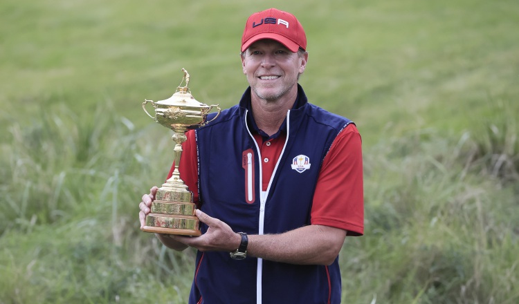 El capitán del equipo de Estados Unidos, Steve Stricker. Foto:EFE