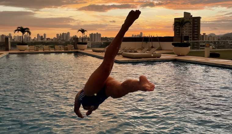 Lea Riccoboni en la natación. Foto: Cortesía