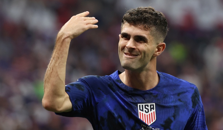 Christian Pulisic durante el partido contra Inglaterra. Foto: EFE