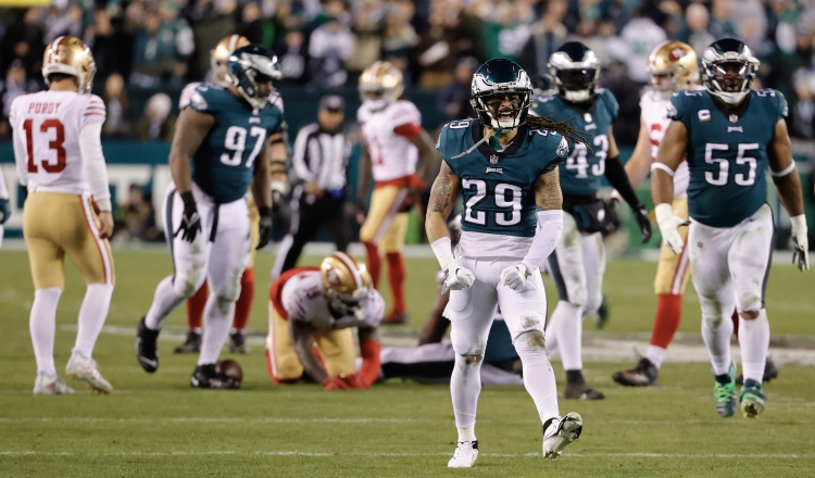 Jugadores del Eagles festejan. Foto:EFE