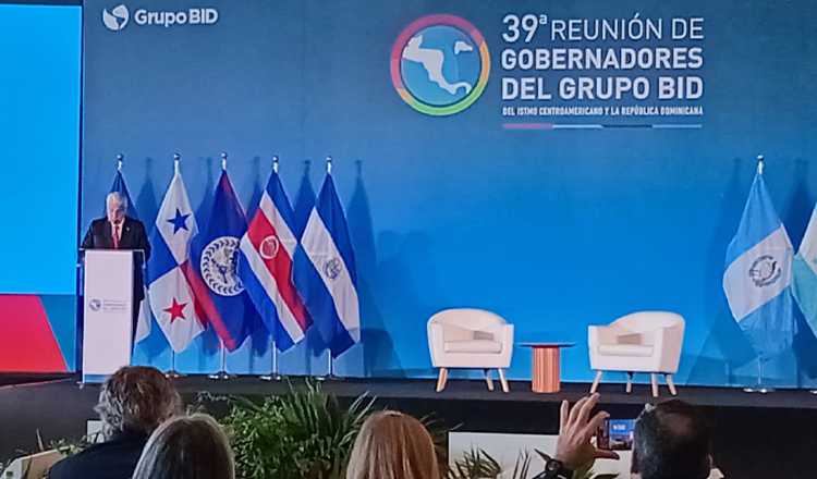 Intervención del presidente Mulino durante la apertura de la reunión de Gobernadores del BID.  Pancho Paz