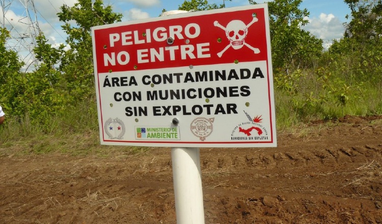 En el sector oeste del Canal, tanto en la provincia de Panamá, como la de Colón existen tierras que están contaminadas con municiones. Archivo