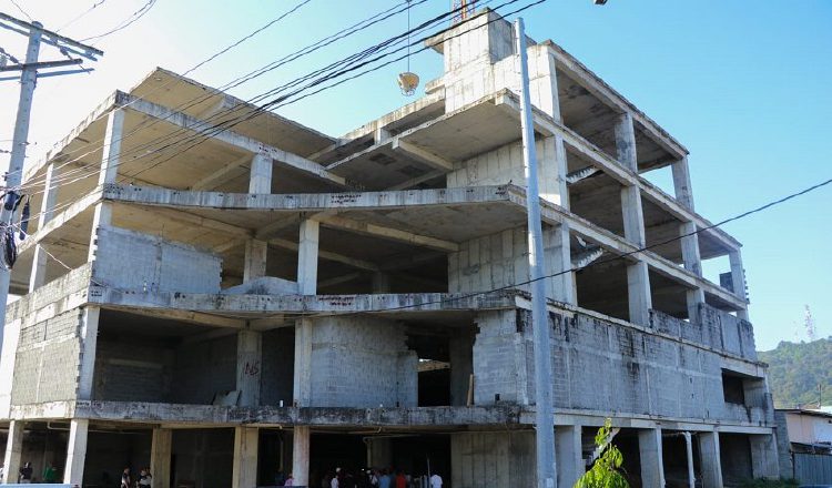 Así quedó la construcción del centro de salud.  Archivo