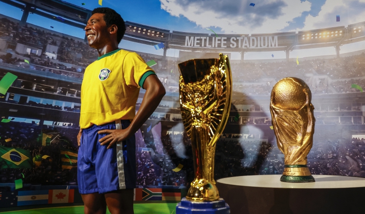 El legendario brasileño Pelé exhibida en el Museo AquaRio. Foto: EFE